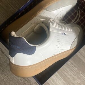 Ben Sherman White and Blue Sneakers with Classic Design